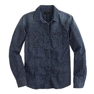 J.Crew Jean Keeper Chambray Shirt in Star Dot